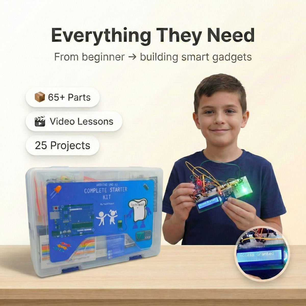 25-Week Learn & Build Electronics Kit – TechToast Academy